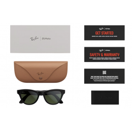 Умные очки Ray-Ban Meta* Skyler Gen 2 Shiny Black, Прозрачные линзы для компьютера Clear Blue-Violet (RW4014)